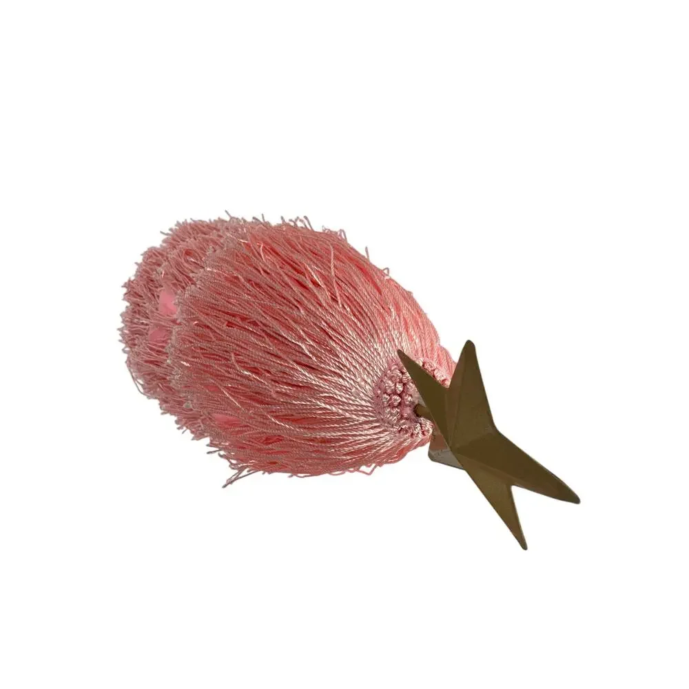 Ashland Christmas Pink Tassel Fringe Tree Gold Base Tabletop Decor NWT